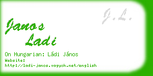 janos ladi business card