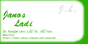 janos ladi business card